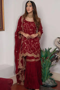 red color gown for girls