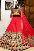 red colour chaniya choli with red dupatta 