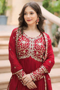 red gown for karwa chauth special