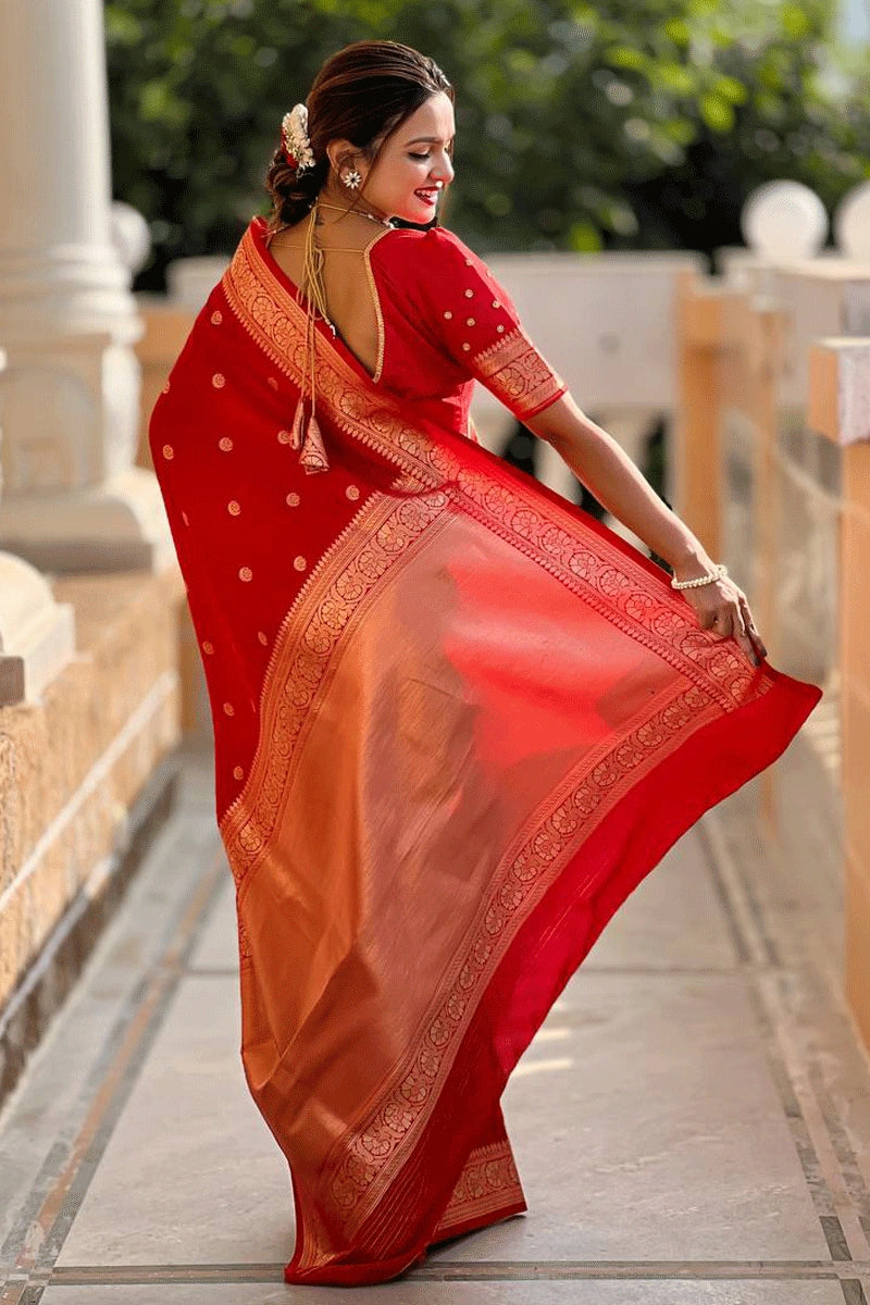 red color saree for karva chauth