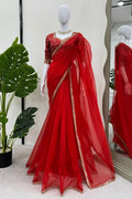 red wedding saree for womens