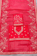 red banarasi saree