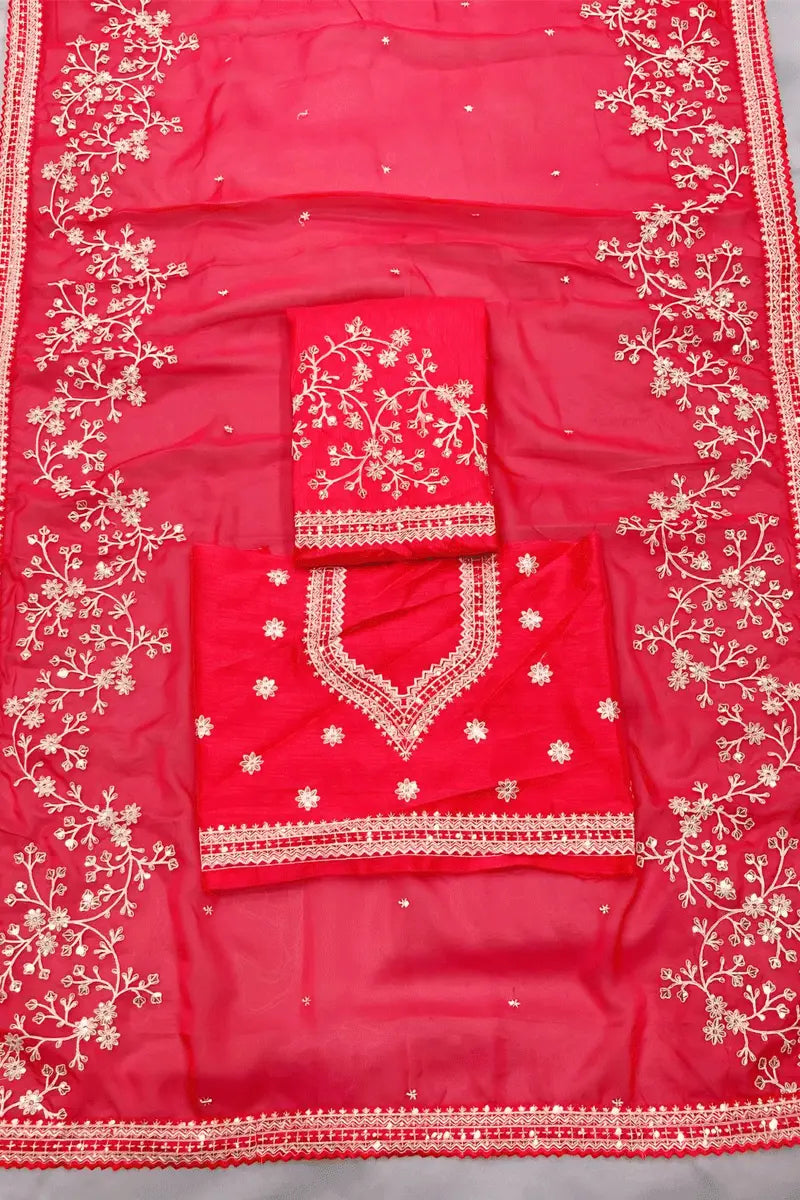 red banarasi saree