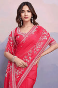 red colour saree