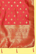 red dupatta design half saree