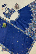 royal blue lehenga for wedding