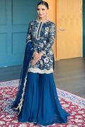 royal blue sharara suit