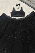  sangeet party black sequence lehenga