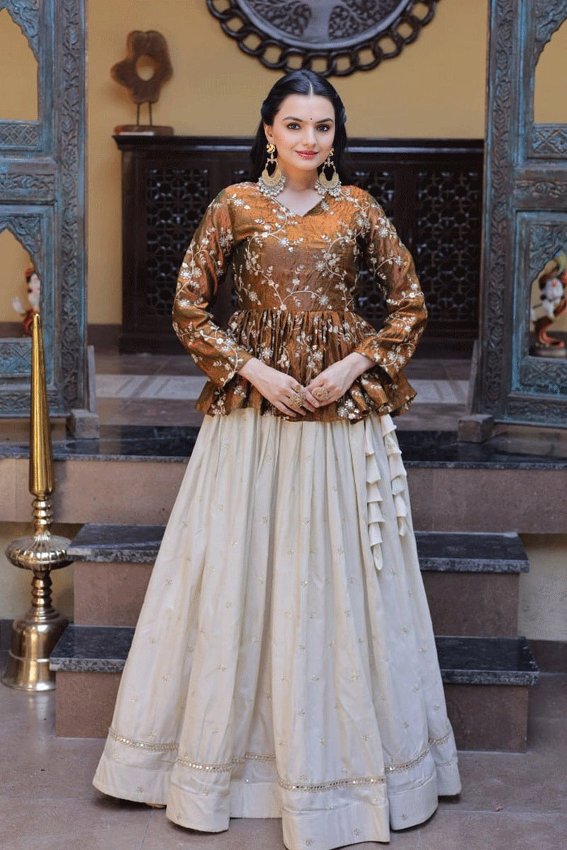 sangeet special embroidery lehenga cho