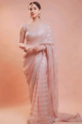 sara_tendulkar_peach_colour_saree