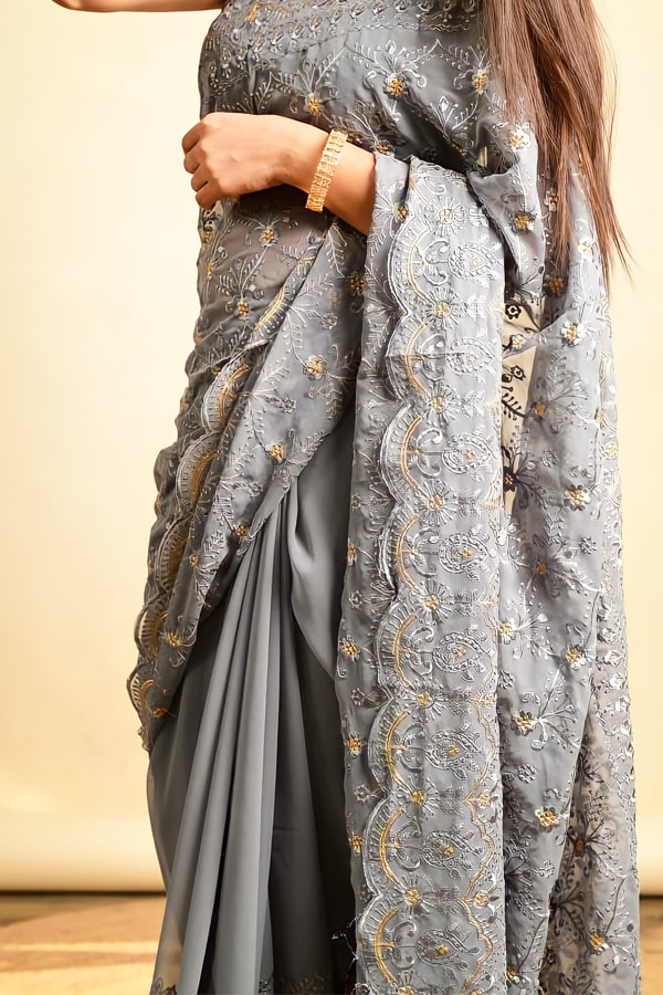 College farewell sarees online Ideas Grey - Anaya Designer Studio
