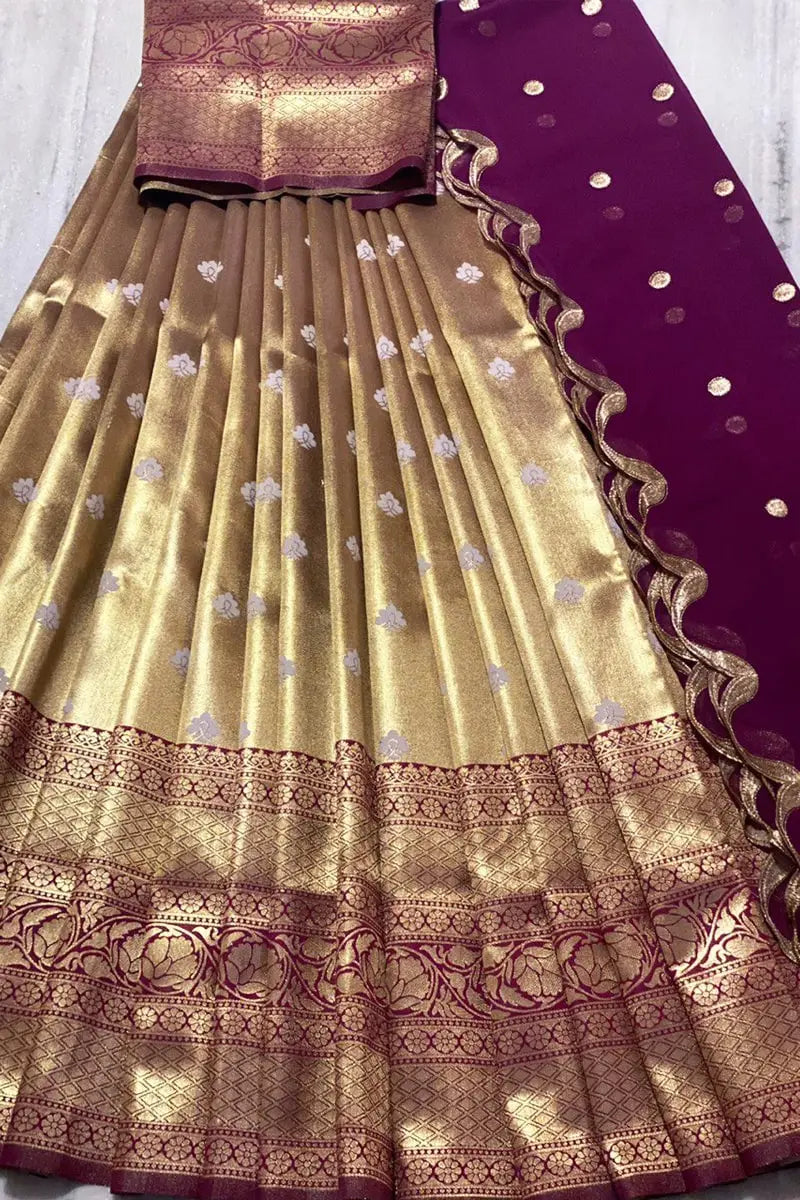 New Model Pattu Half Sarees