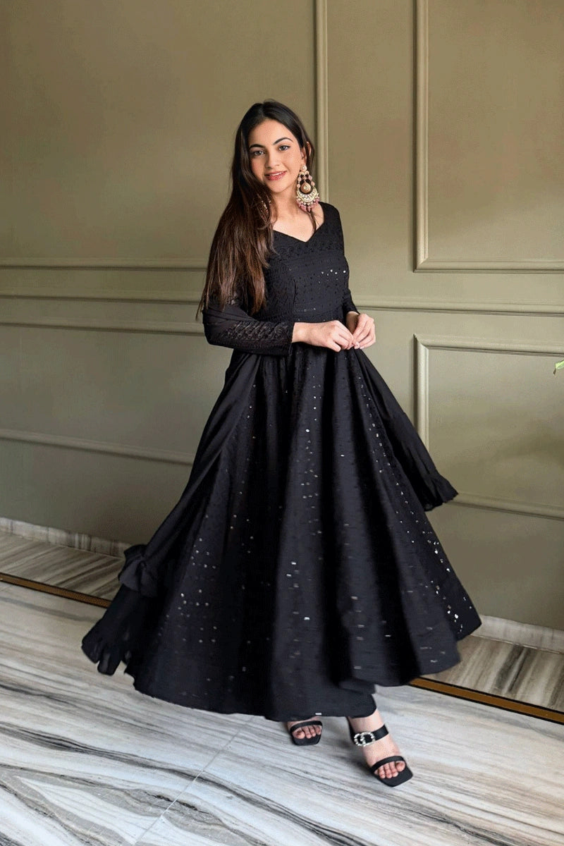 lucknowi style anarkali suit
