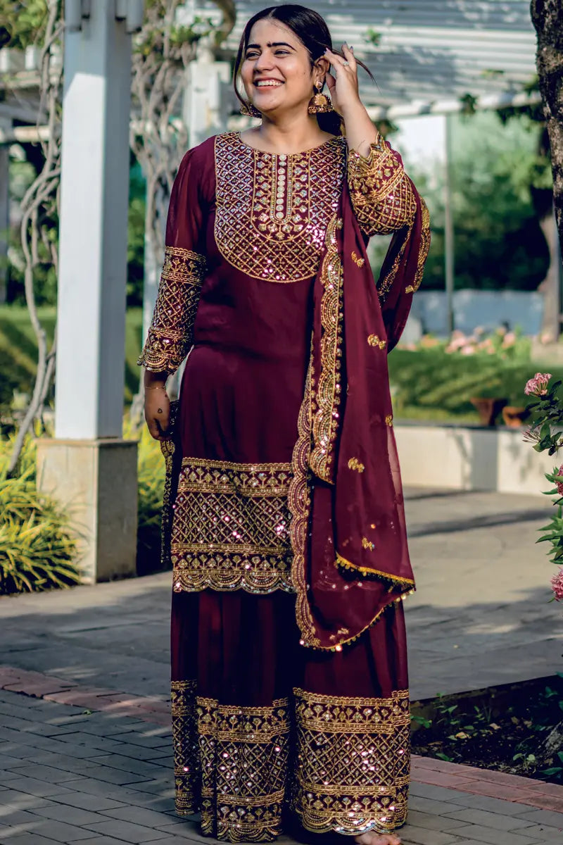 sarara garara dress party wear Buy Designer Sharara Dress | Gharara Suits Online USA