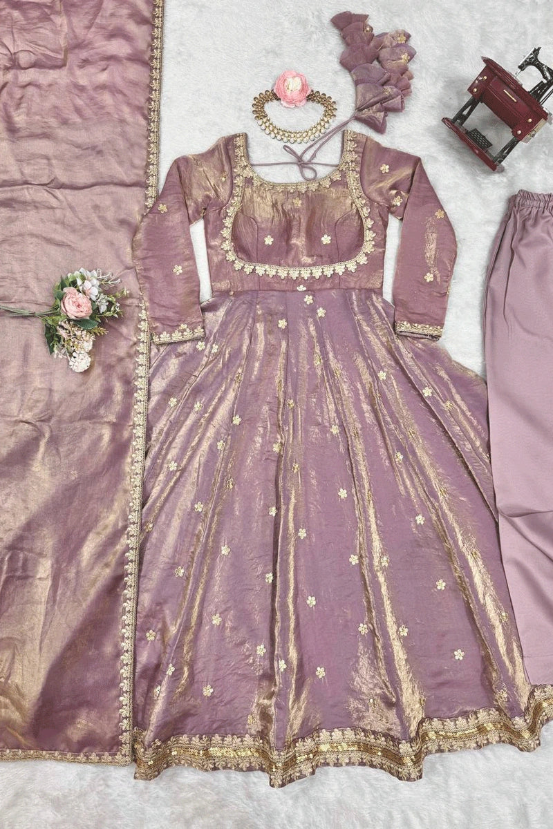 silk anarkali dress for women