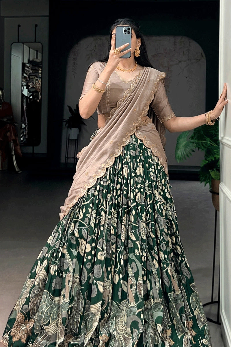 designer reception silk lehenga choli