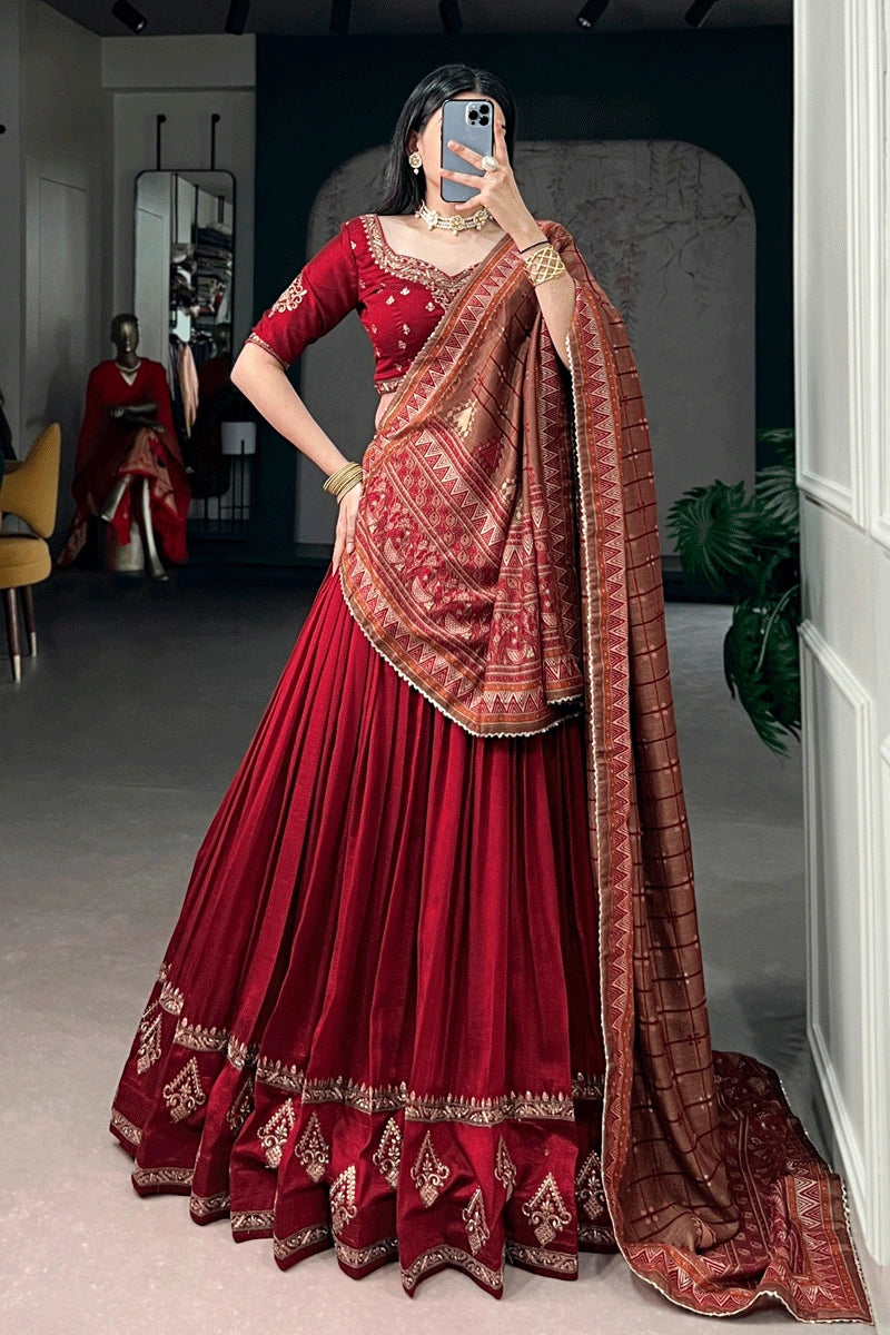 festival wear silk lehenga choli