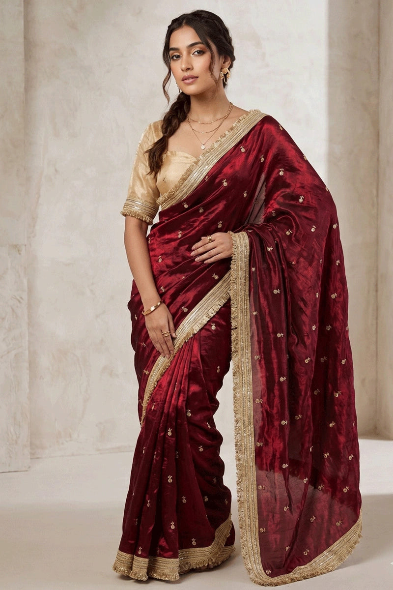 wedding function silk saree