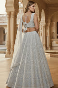 silver lehenga for wedding 