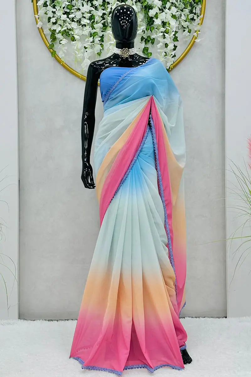 simple saree look for girls