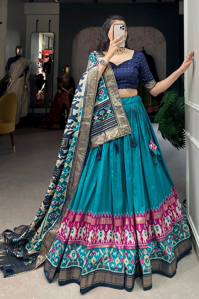 sky blue colour chaniya choli