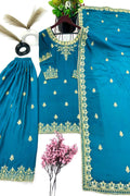  sky blue sharara suit for girls