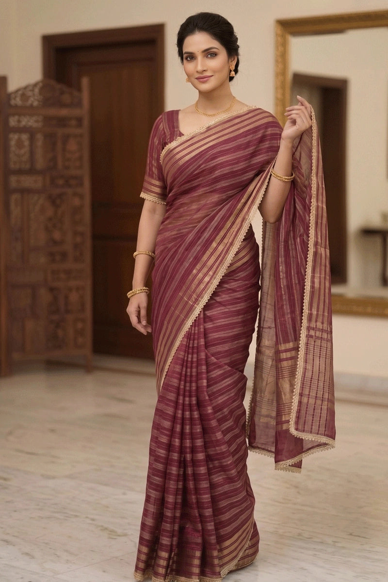 latest soft tissue silk saree