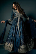 sonakshi sinha heavy flair blue colour gown 