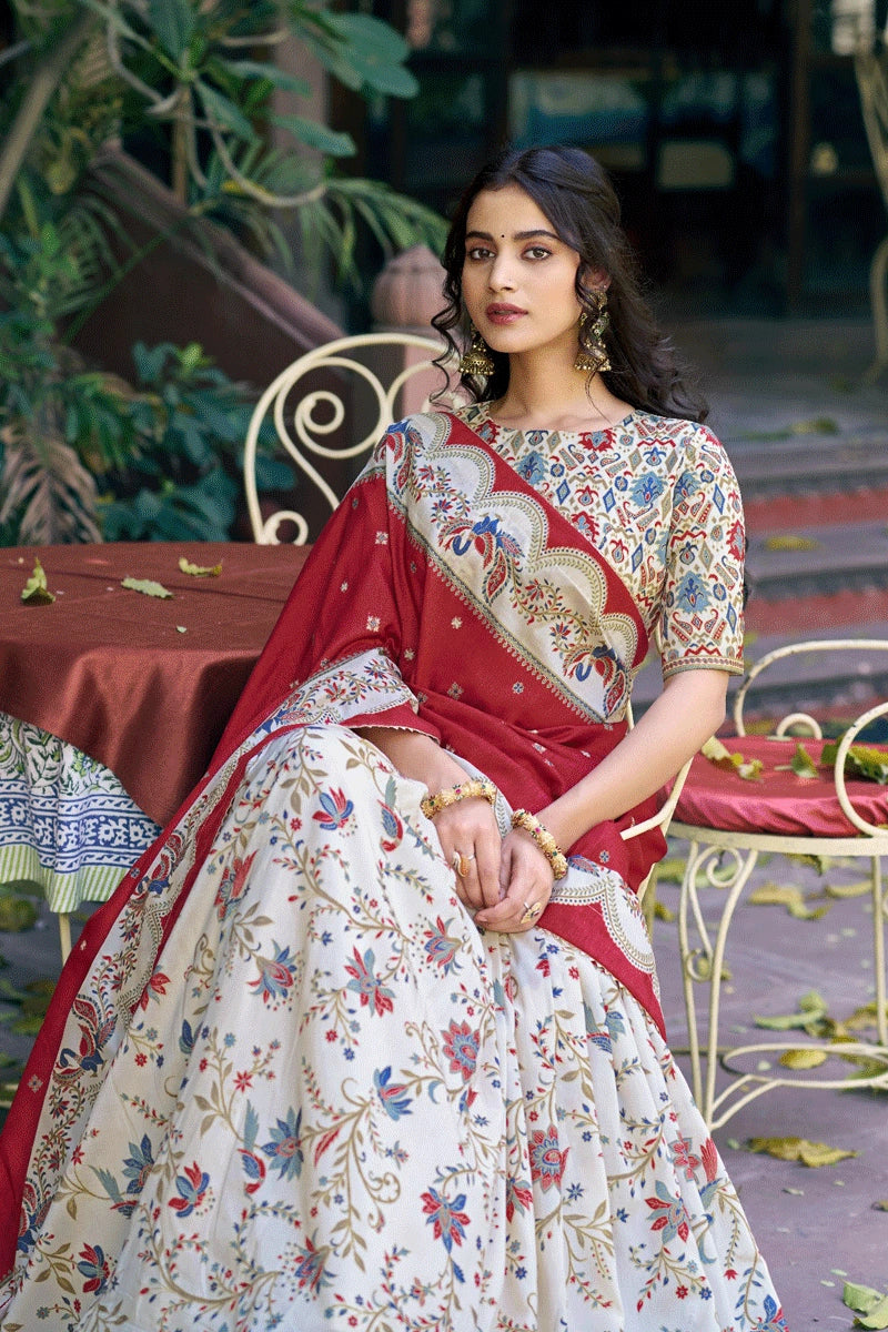 south indian half saree for onam