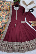 Special Maroon Long Dress For Wedding