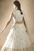 special reception off white lehenga for bridal