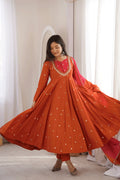 stylish anarkali gown for gen z girl