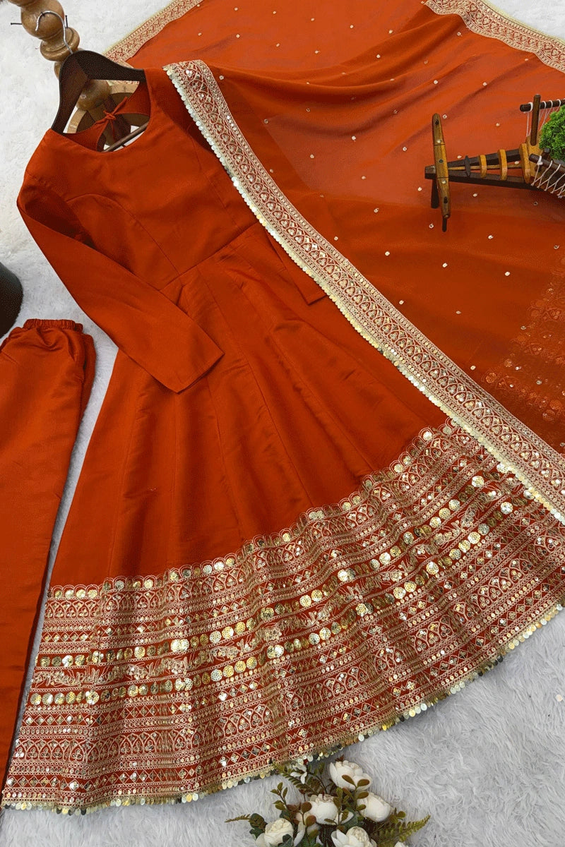 stylish anarkali gown for teenage girl