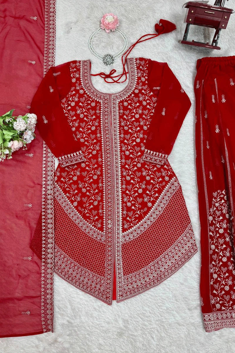 stylish embroidered palazzo dress