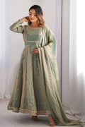 stylish full sleeve anarkali outfit