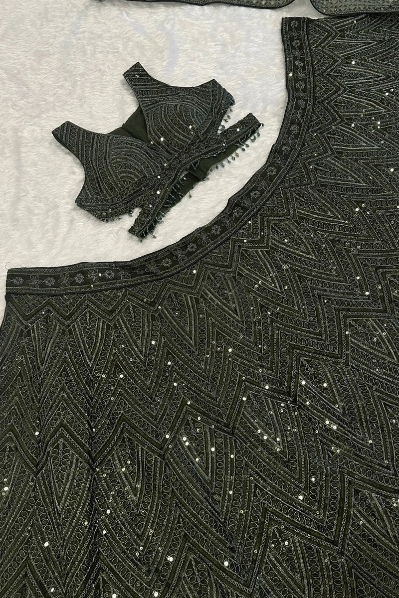 stylish heavy work lehenga