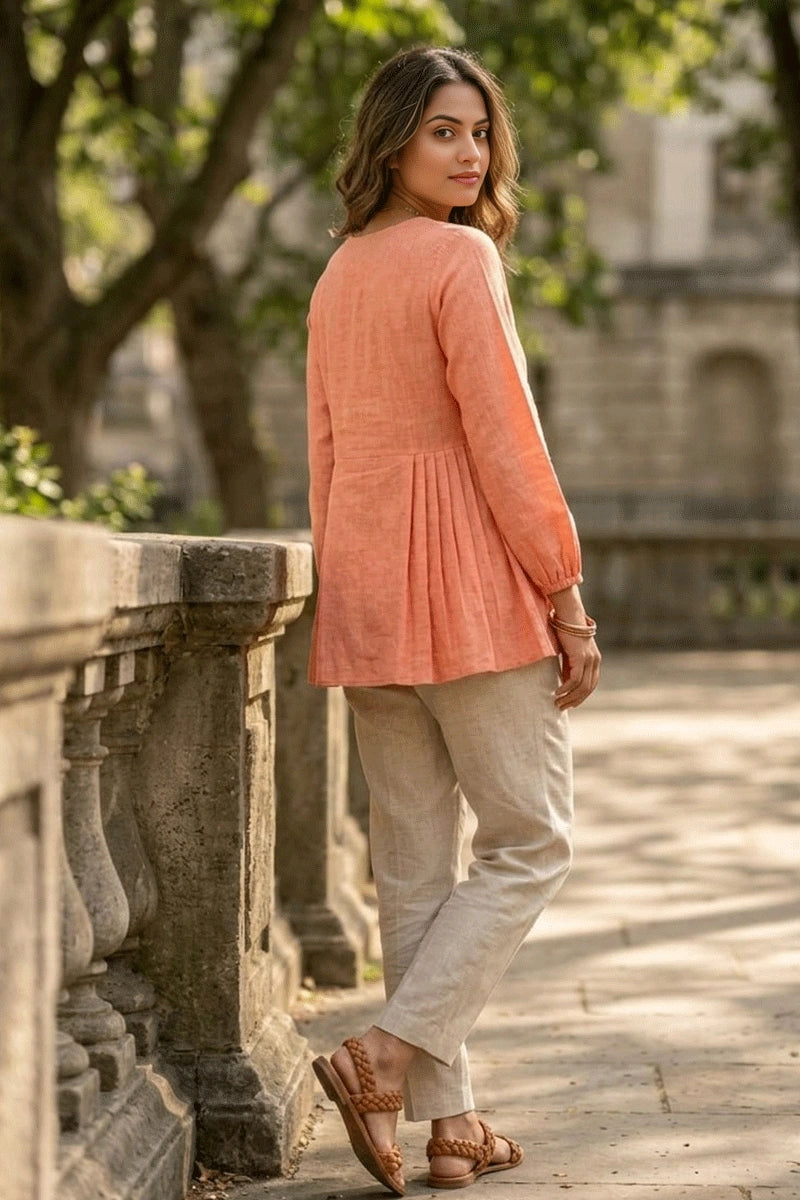 stylish linen cotton co-ord set