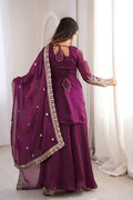 stylish purple sharara outfit