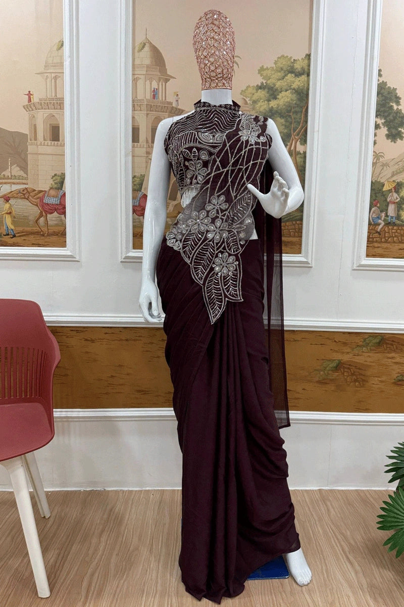 stylish reception party saree