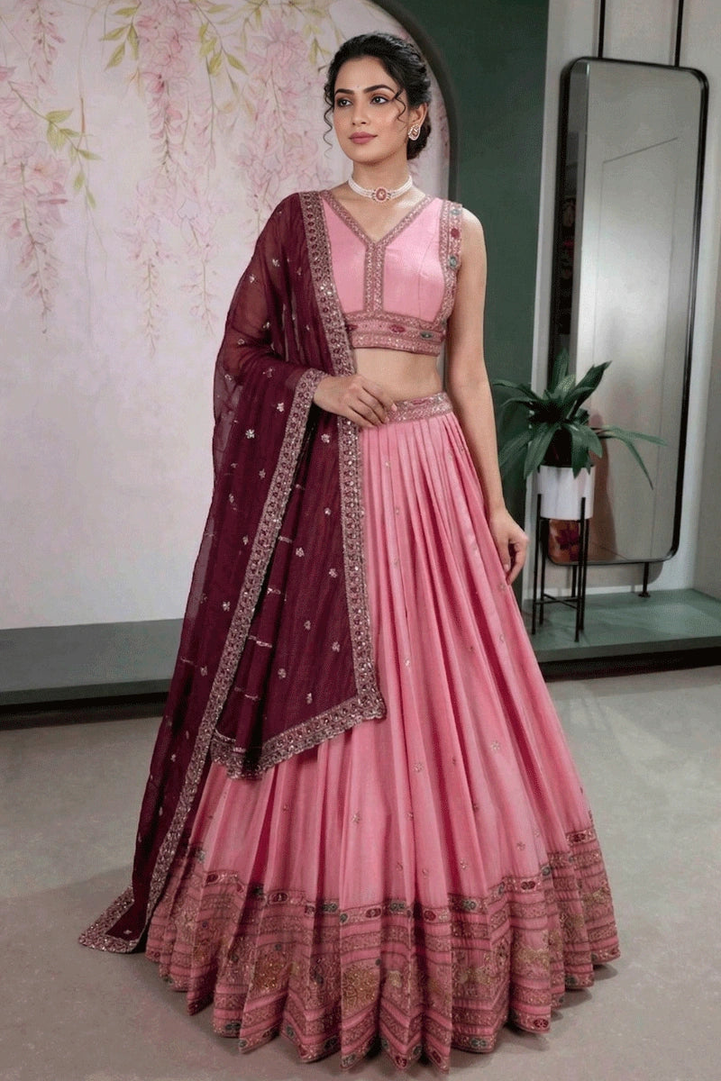 stylish sequin work lehenga choli