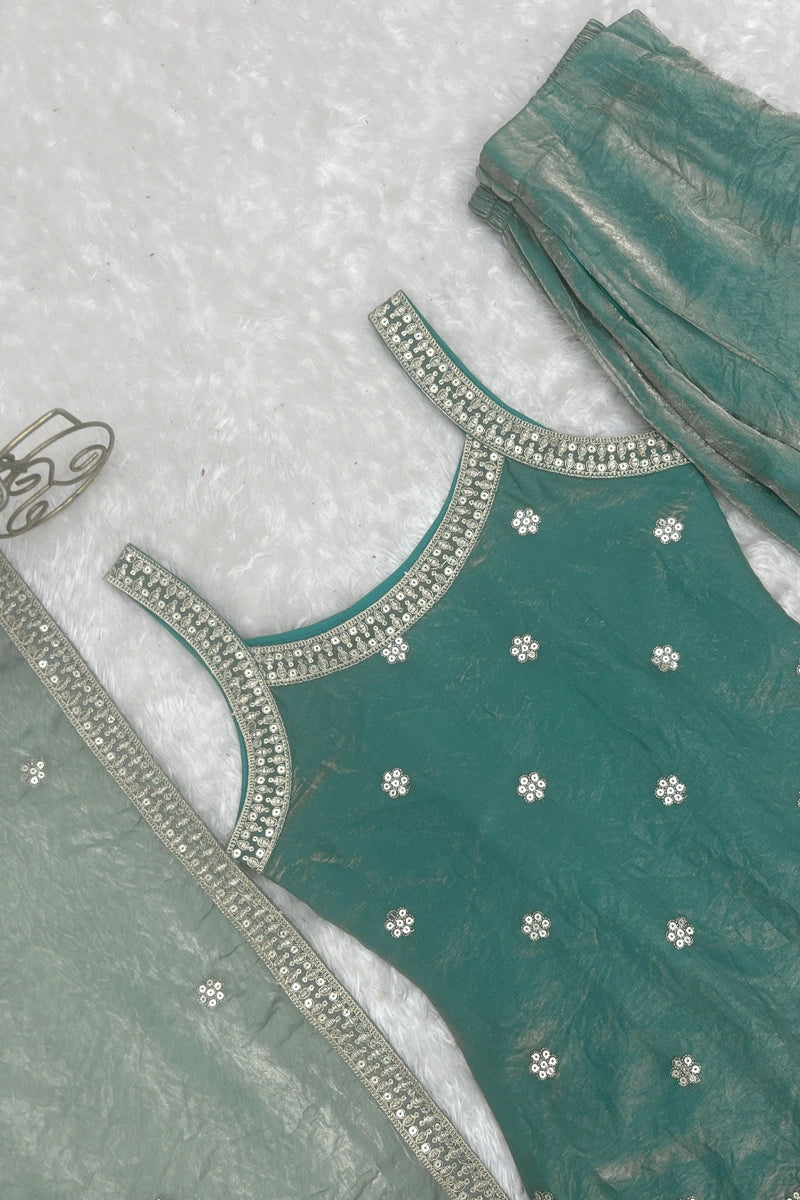 stylish sleeveless top with bell bottom