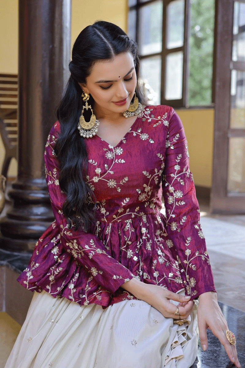 stylish stitched lehenga for girls