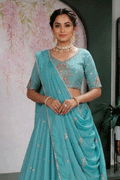 stylish zari lehenga design