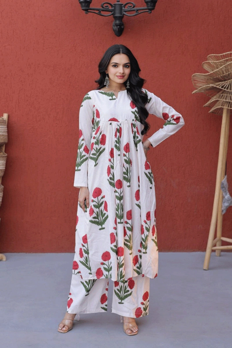 summer special cotton kurti pant