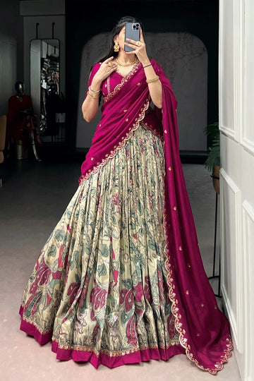 tasar silk lehenga choli for wedding