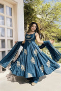teal anarkali for teenage girl