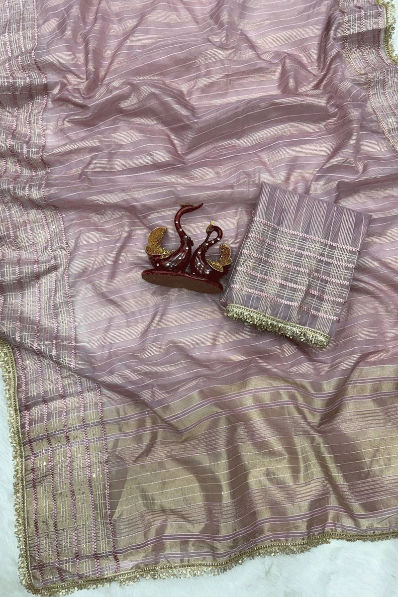 tissue silk saree for women
