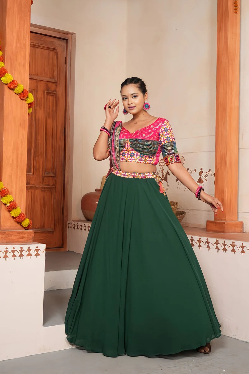Long Blouse For Chaniya Choli Navratri Gujarati Chaniya Choli