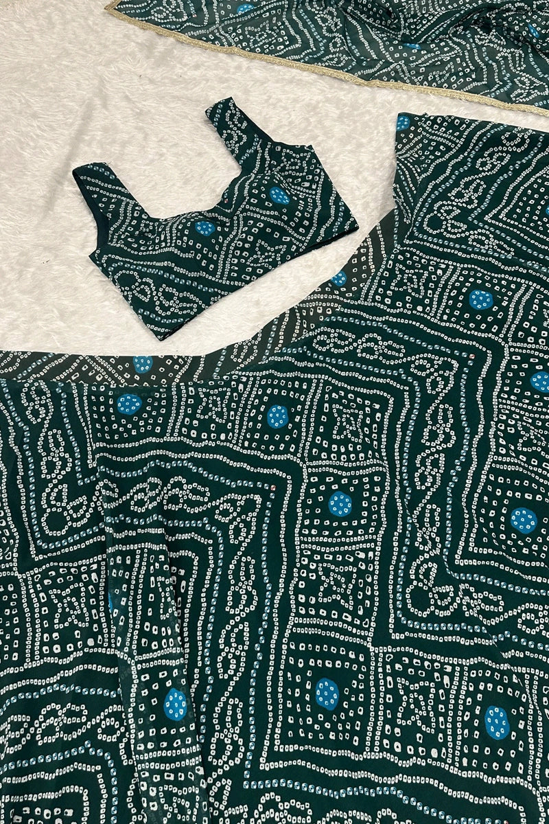 traditional bandhani lehenga
