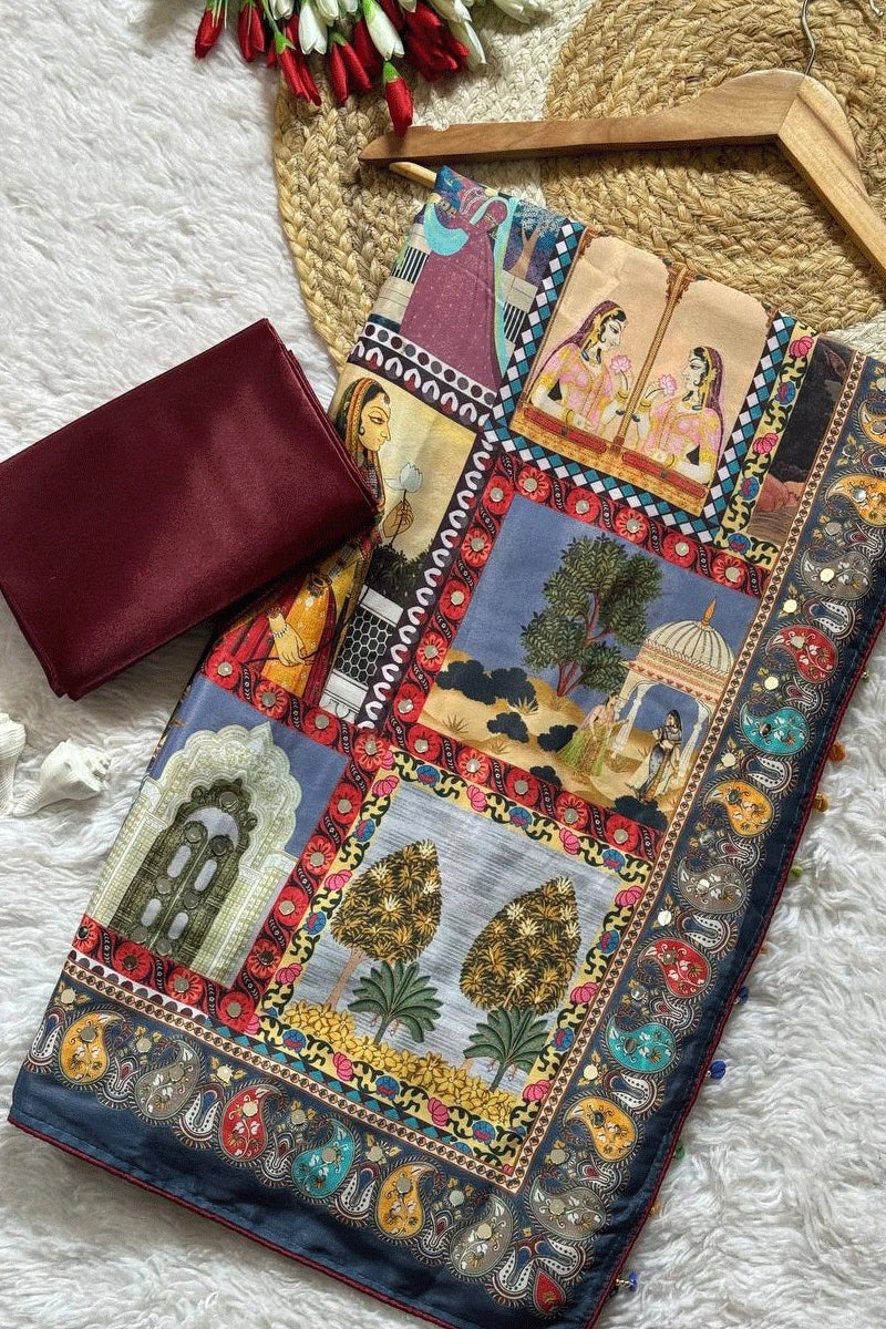 traditional gujarati style saree